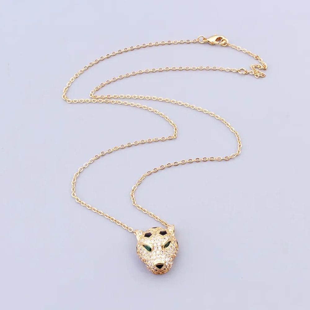 Anthropologie Gold Panther Necklace